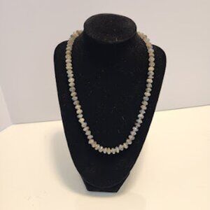 Gray Gemstone Beaded Necklace